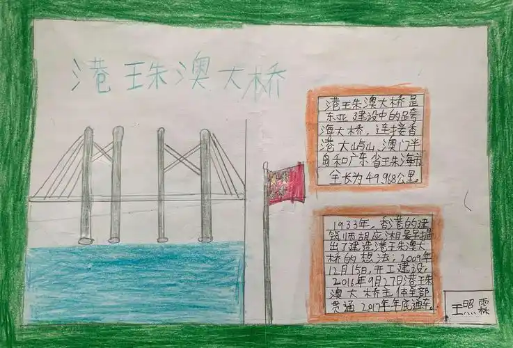 港珠澳大桥——国之重器(201班手抄报展示)