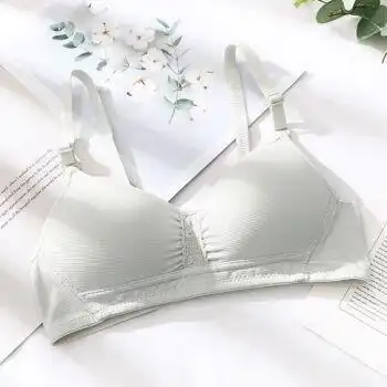 shinokoo少女文胸女高中大学生清纯内衣薄款无钢圈防下垂大胸显胸小