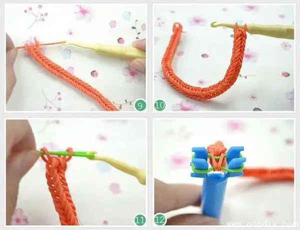 创意手工diy彩色双层的皮筋手链教程图解