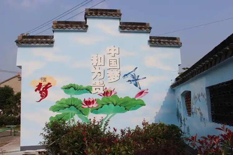 南京羽飞墙体彩绘作品 【文化墙墙绘】