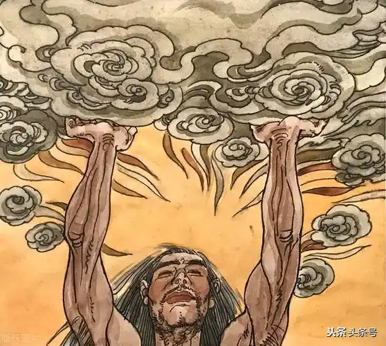 就这样,18000年后,天很高,地很厚,盘古当然成了顶天立地的伟人.