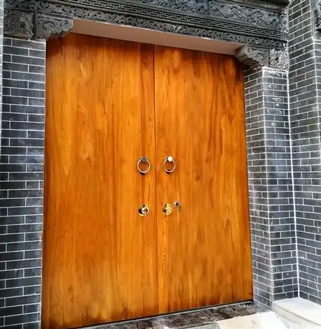 仿古木质门山西腾飞参加市展大门1