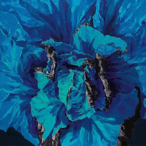 怒放蓝色-中国油画雕塑-2012秋季大型艺术品拍卖会-荣宝斋(上海)拍卖