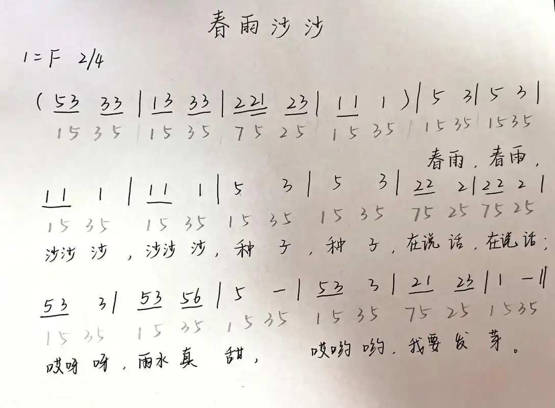 《春雨沙沙》左手伴奏 97左手伴奏谱子都发在这里了 最近实在是太忙