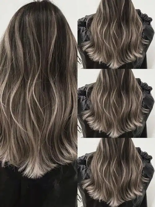 法式挑染渐变发色