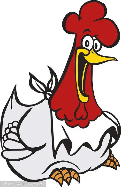 快乐的鸡卡通