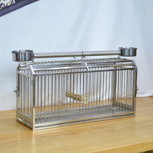 金刚外出笼便携笼大型鹦鹉出行笼不锈钢外出笼手提笼不锈钢鸟笼