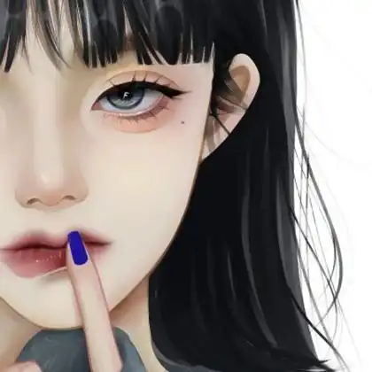 手绘头像女生霸气冷艳