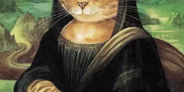 世界名画,但是主角都换成了猫,像《蒙娜丽莎》《戴珍珠耳环的少女》