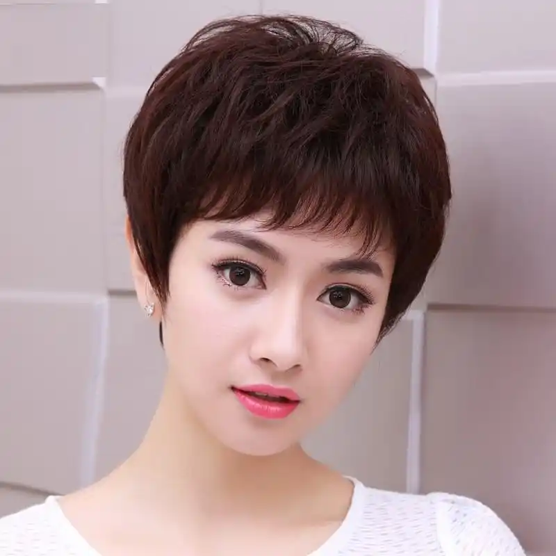 真发头套女短发 波波头