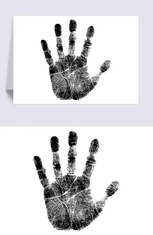清晰纹理手掌印图片
