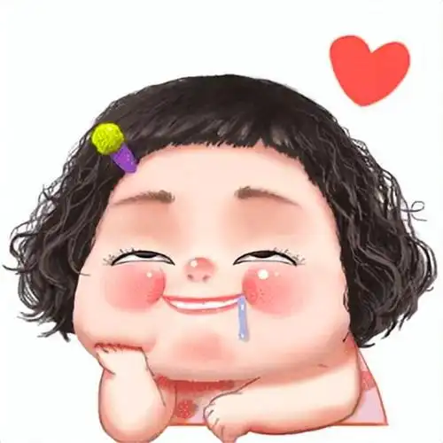 手绘小女孩头像萌可爱卡通图片 胖乎乎的太可爱了