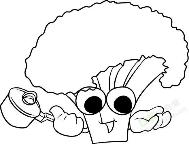 西兰花简笔画图片教程一