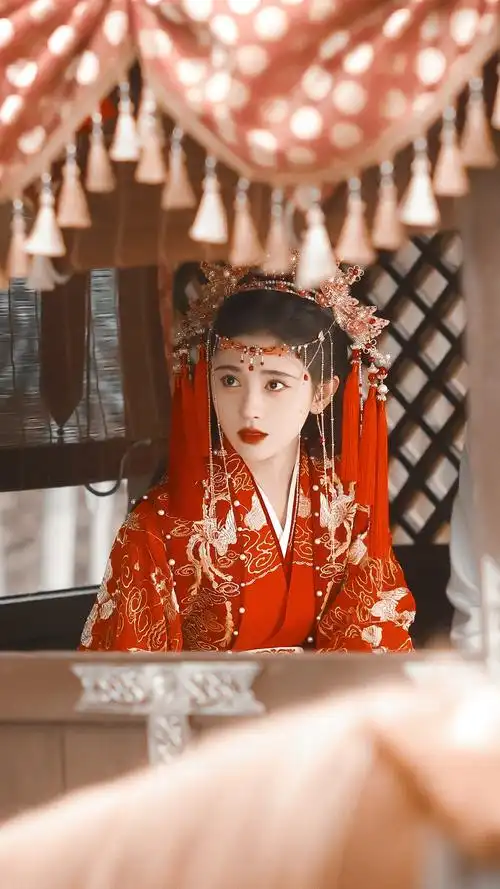 人总是会不止一次被鞠婧祎的红妆嫁衣惊艳到