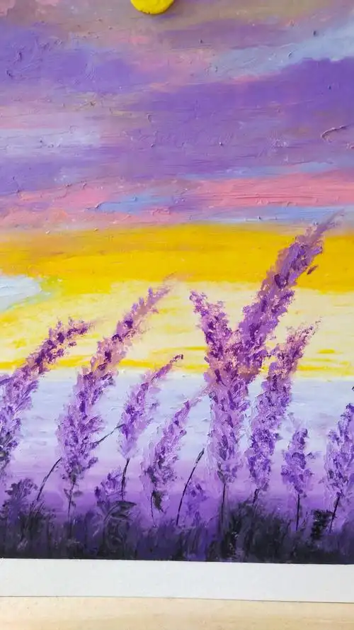 油画棒‖是紫色的芦苇丛呀