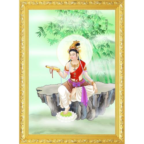 持经观音 持经观世音菩萨画像挂画32观音化身应身变相图 可带木框