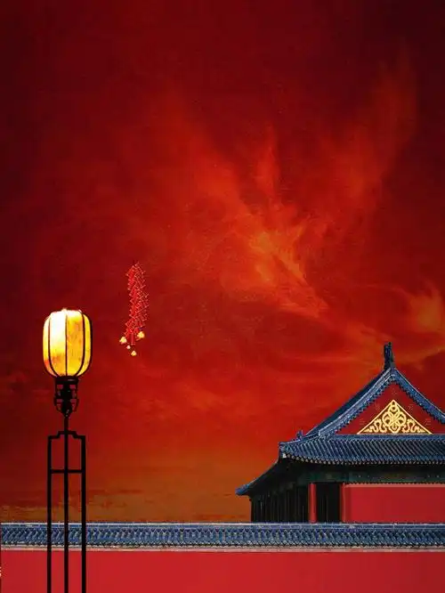 古风红色背景