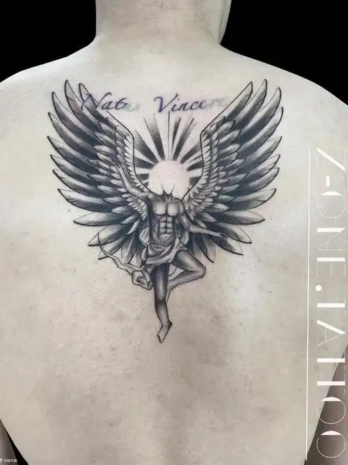 《堕落天使》_纹身图案手稿图片_刘子阳的纹身作品集