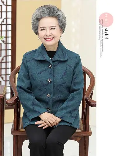 中老年女装-奶奶装秋装外套60-70-80岁妈妈老人衣服老太太中老年人