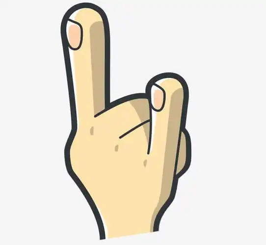 卡通摇滚金属礼手势