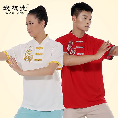 太极武极堂夏季半袖短袖服女上衣太极拳武术恤夏太极服