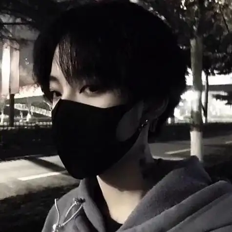 男生头像戴黑口罩侧脸伤感 男生头像图片大全 -【爱个性】