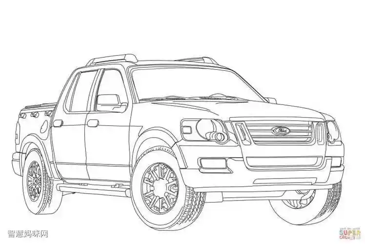 福特explorer sport trac线稿图片福特皮卡小汽车简笔画上一篇:丰田4