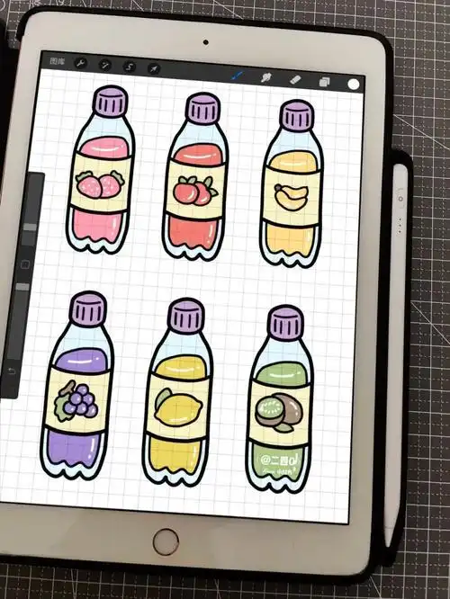 78原创可爱饮料简笔画电子手帐素材手帐素材