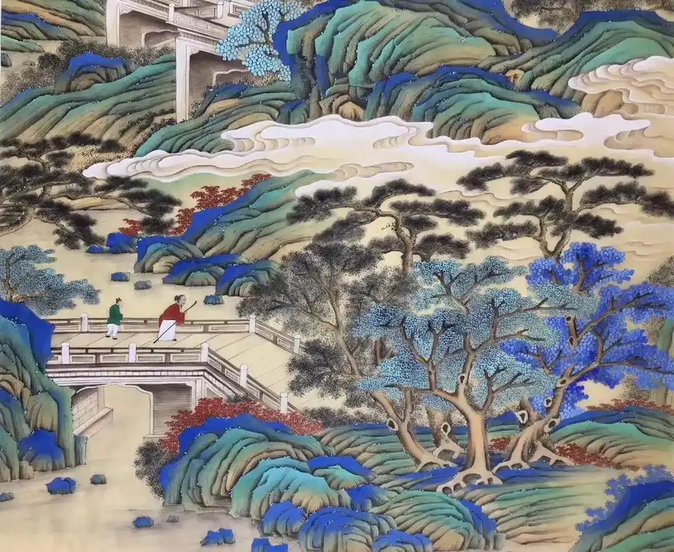 山水画 #阁楼山水画 #仿古画#书画# - 抖音