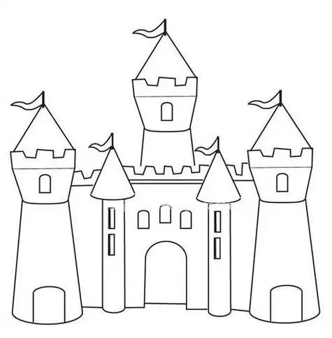 童话城堡内部简笔画