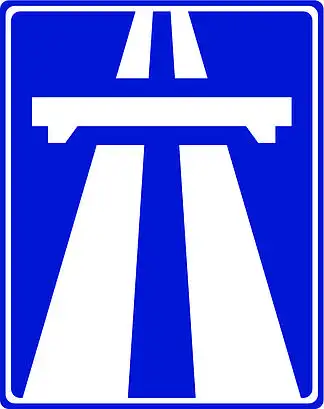 公路标志交通蓝色