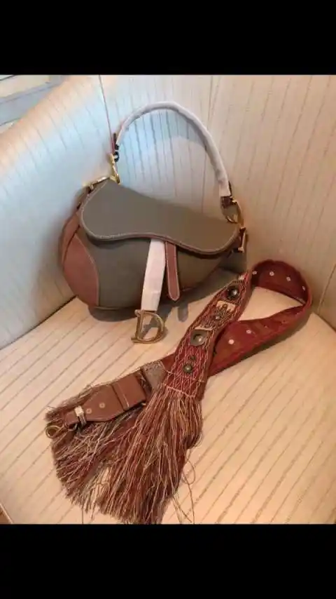dior迪奥流苏肩带马鞍包