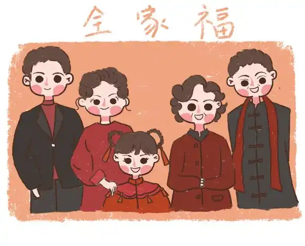 全家福简笔画五口之家手绘全家福详细步骤