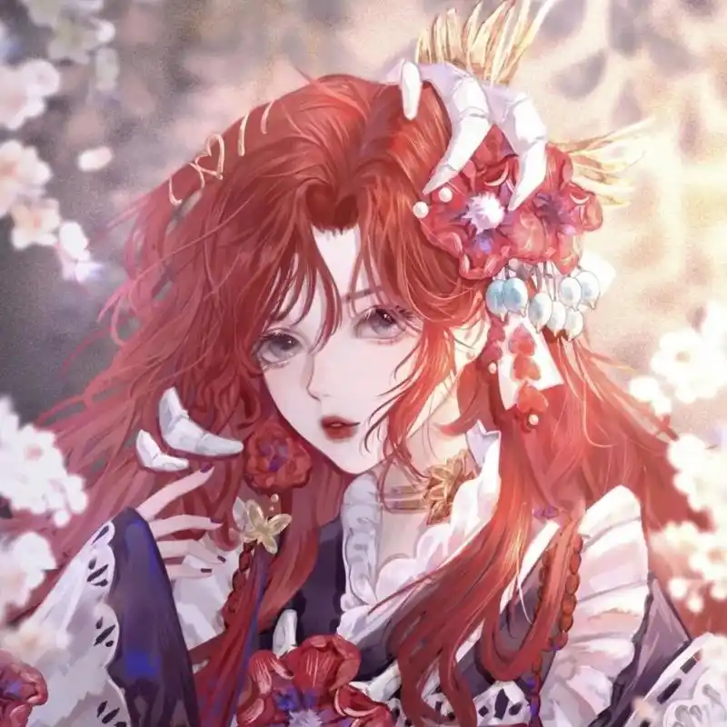 红色系古风动漫头像|生活有望穿秋水的期待,也会有的意想不到的欣喜