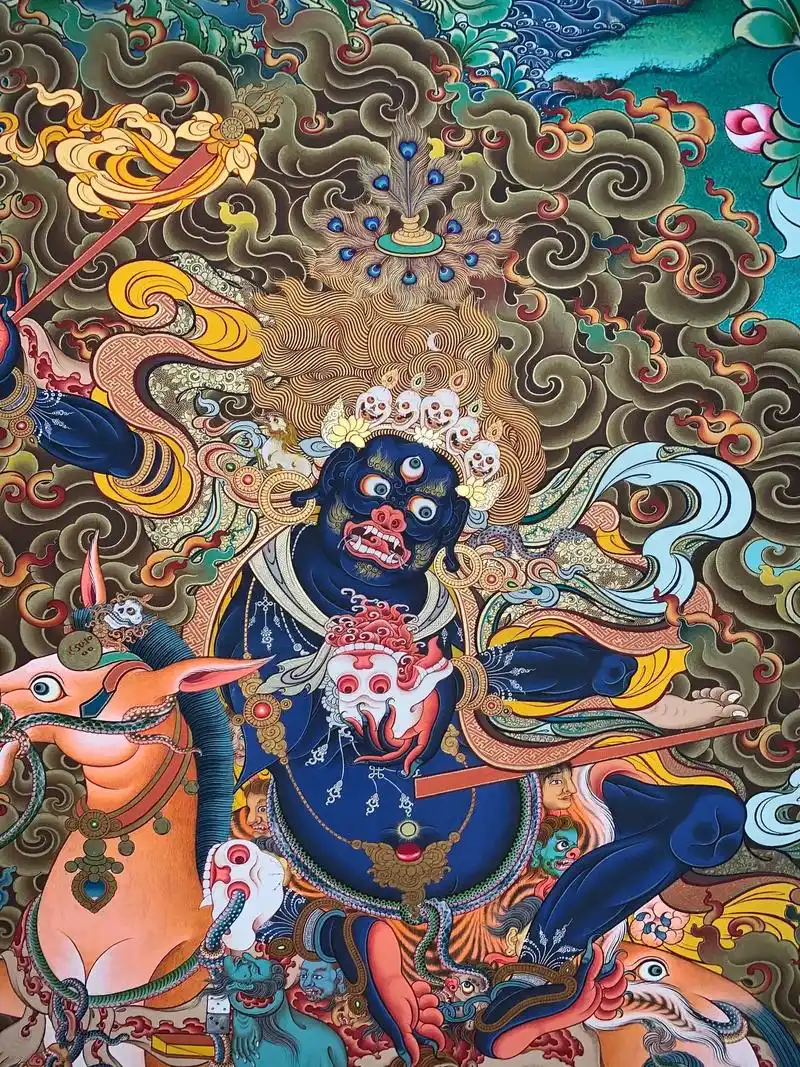 热贡精品唐卡.吉祥天母.#热贡唐卡 #传统文化 #国家级非物 - 抖音