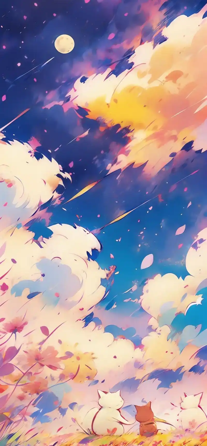 壁纸分享,超可爱的卡通猫猫手机壁纸