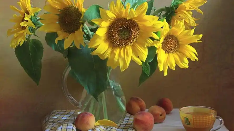 花卉油画作品欣赏,高清图片,电脑桌面-壁纸族