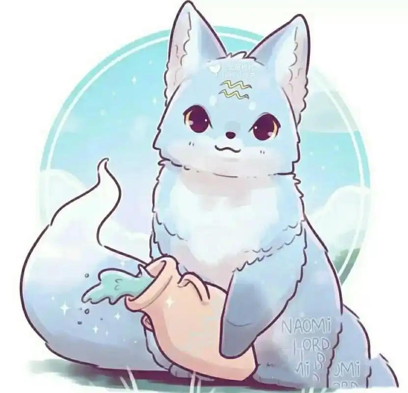 超级萌的九尾狐头像来了!