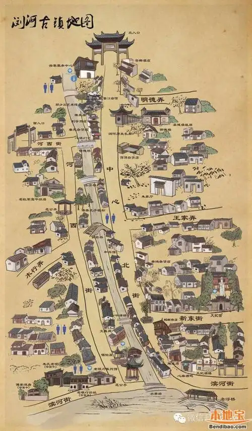 苏州太仓浏河古镇手绘地图出炉 中秋国庆吃江河海三鲜好地方