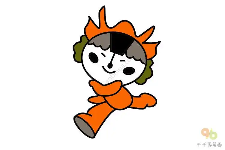 福娃迎迎简笔画步骤图