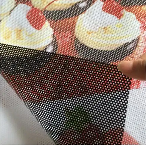 单透贴又称单面透,单透孔,"遮阳打孔单面透",单孔透背胶玻璃单透贴等