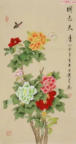 孔庆义·三尺工笔牡丹42