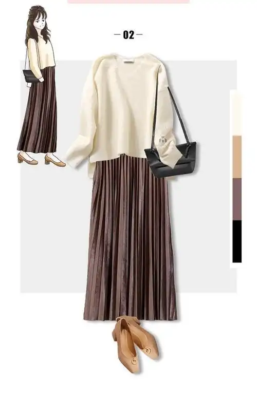 几组常见款服饰春季搭配,优雅休闲又时尚,附带手绘效果图