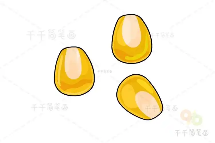 玉米粒简笔画