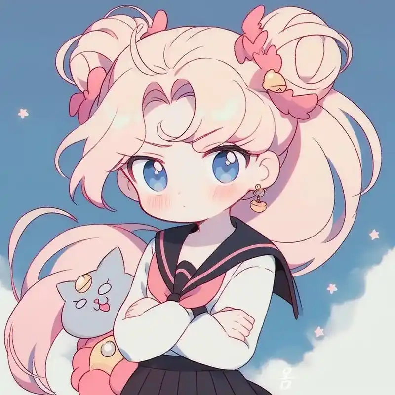 美少女战士,月野兔q版头像系列.4.水兵月头像#女生头像 # - 抖音