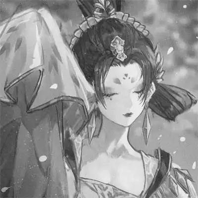 黑白系古风女头105张_女生头像_头像屋