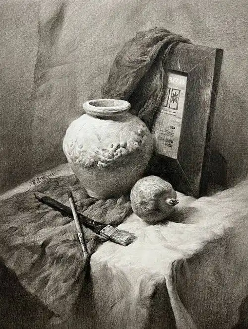美术艺考 | 素描静物的要点及步骤分析讲解_画面_物体_整体