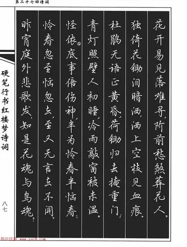 吴玉生钢笔字帖欣赏《硬笔行书红楼梦诗词》 - 第14页 _钢笔字帖_书法