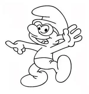 儿童可爱的蓝精灵简笔画图片