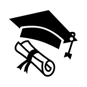 博士帽logo设计矢量图片绿色清新可爱幼儿园毕业照片墙展板幼儿园毕业